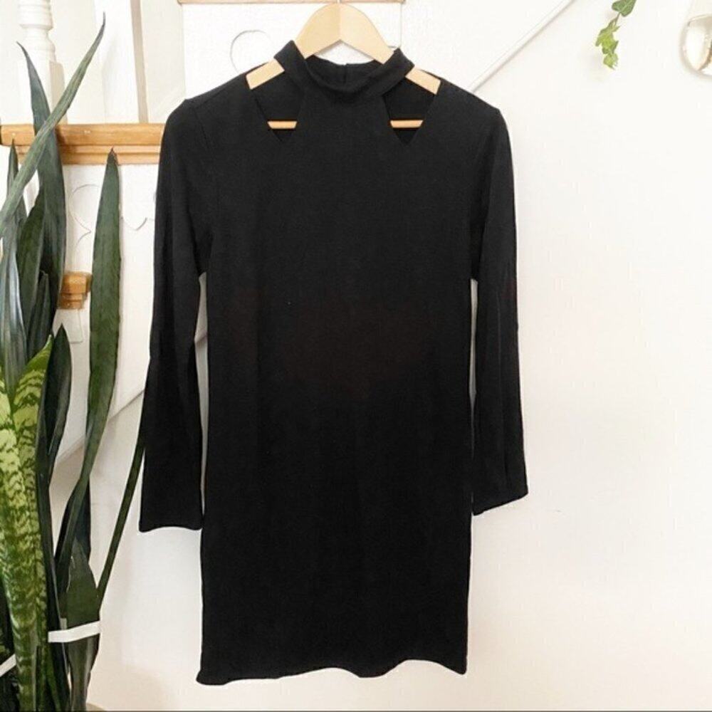 Lanston black cutout detailing mini dress sz S NWT